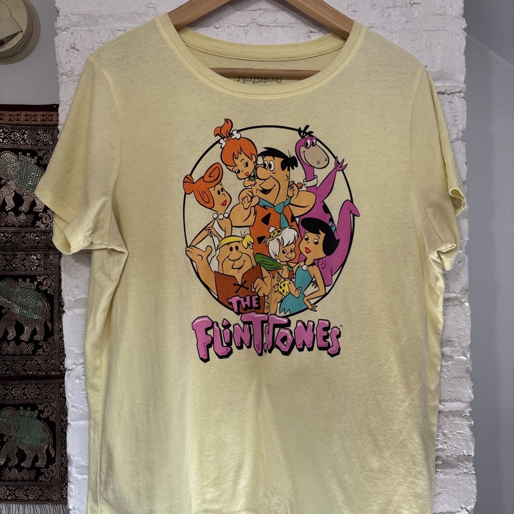 The Flintstones T-Shirt, Yellow Flintstones T-Shirt, Size, One Extra Large‎